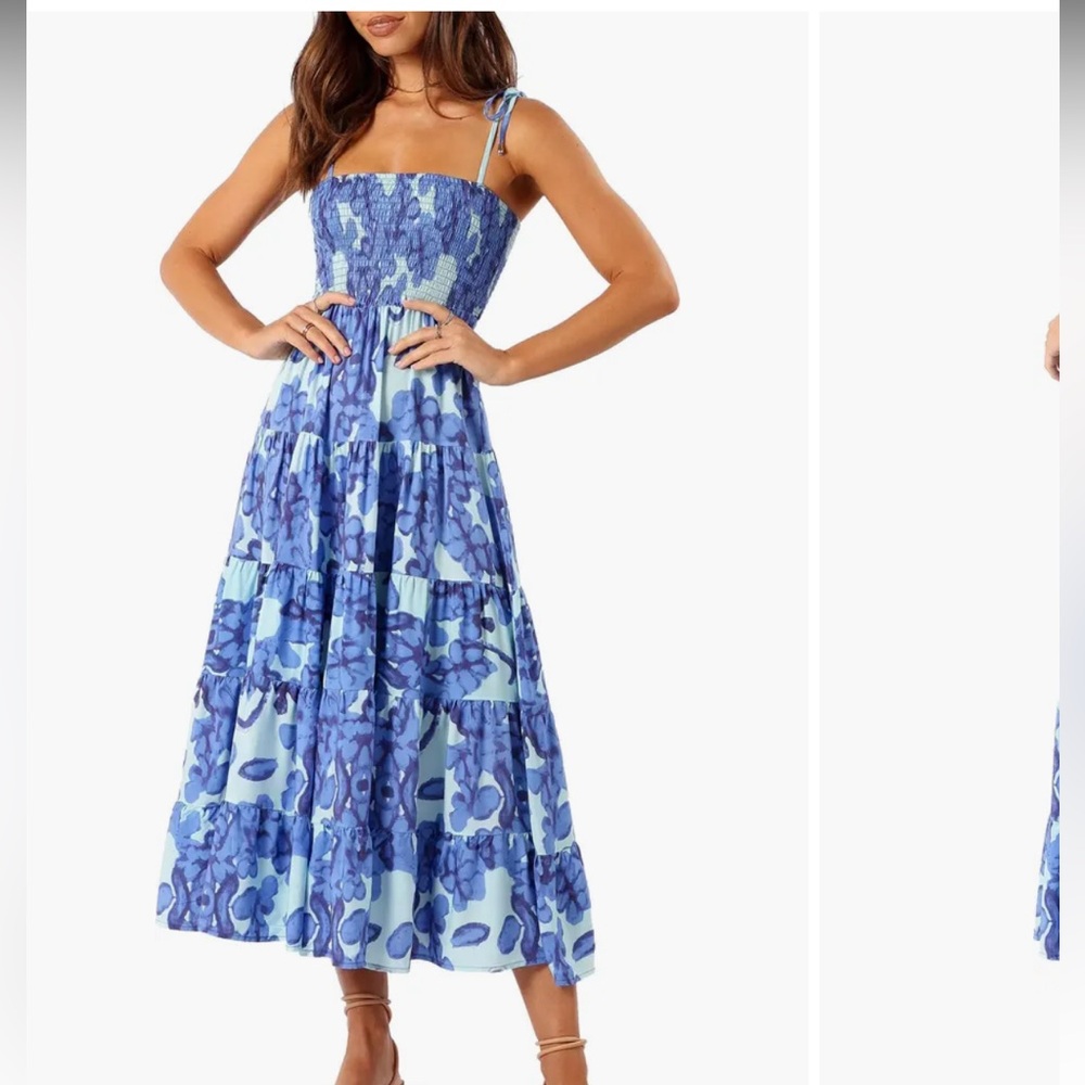 Petal & Pup Amarie Floral Tie strap midi sundress